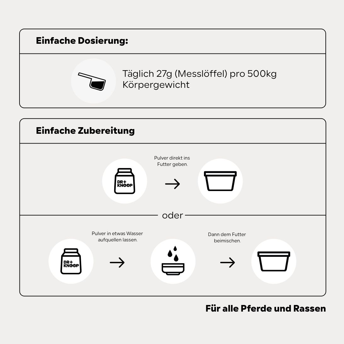 Gelenkpulver Senior HGMforte speziell für altes Pferd von Tierarzt Dr. Knoop