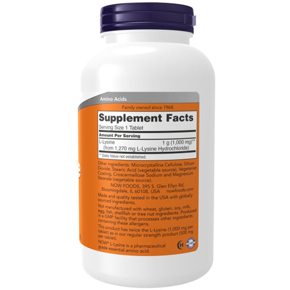 Now Foods, L-Lysine, 1000mg