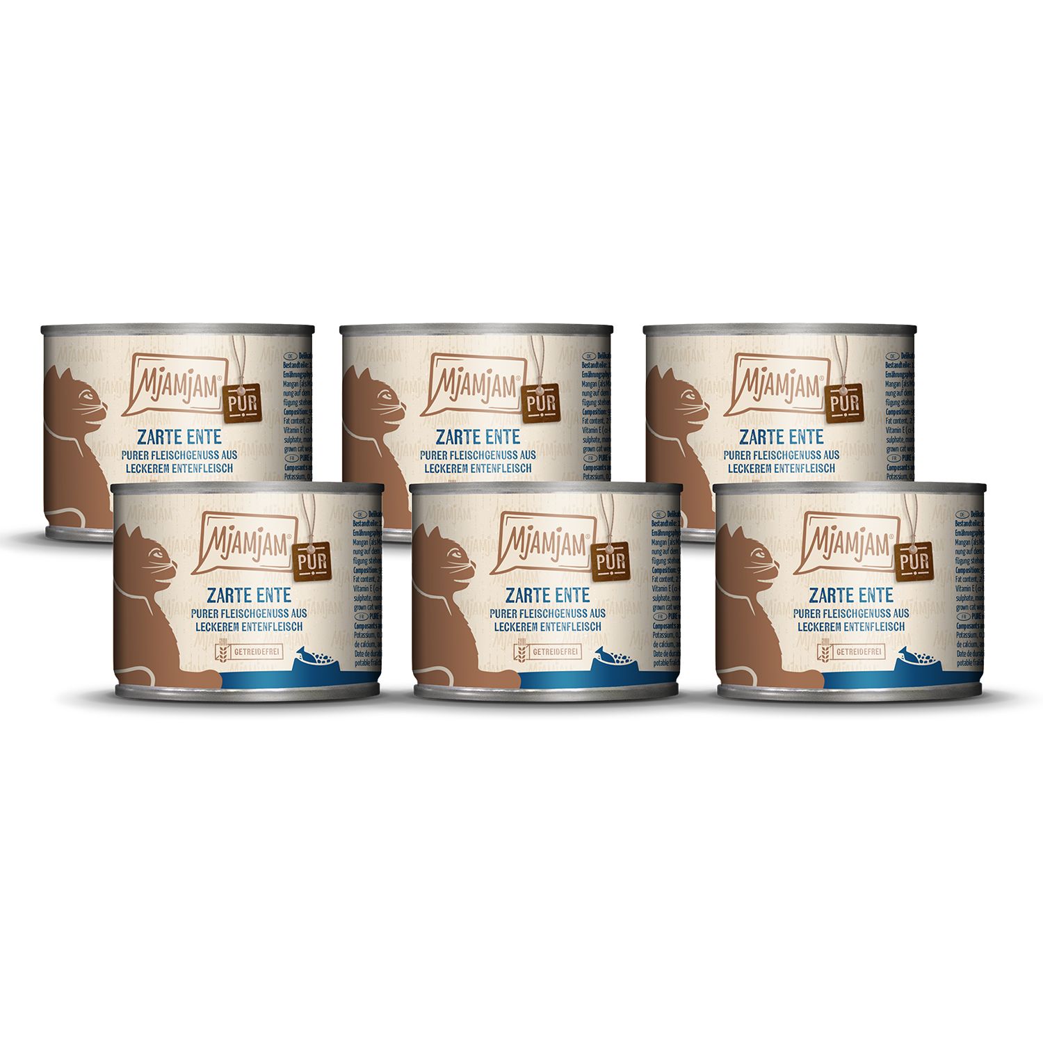 MjAMjAM - Purer Fleischgenuss zarte Ente pur 6x200 g Futter