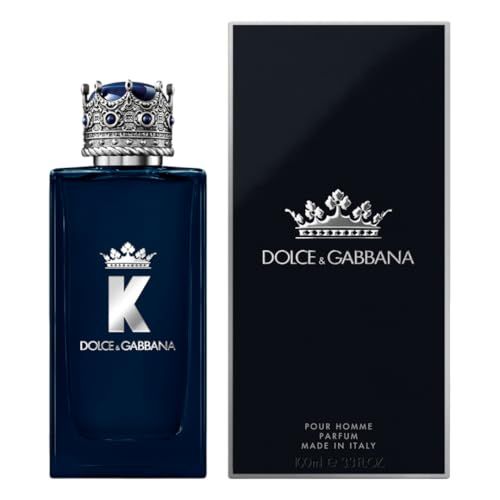 Dolce & Gabbana Uomo K Eau De Parfum 100 Ml, Flacone Blu Con Corona 1 Ml Profumo