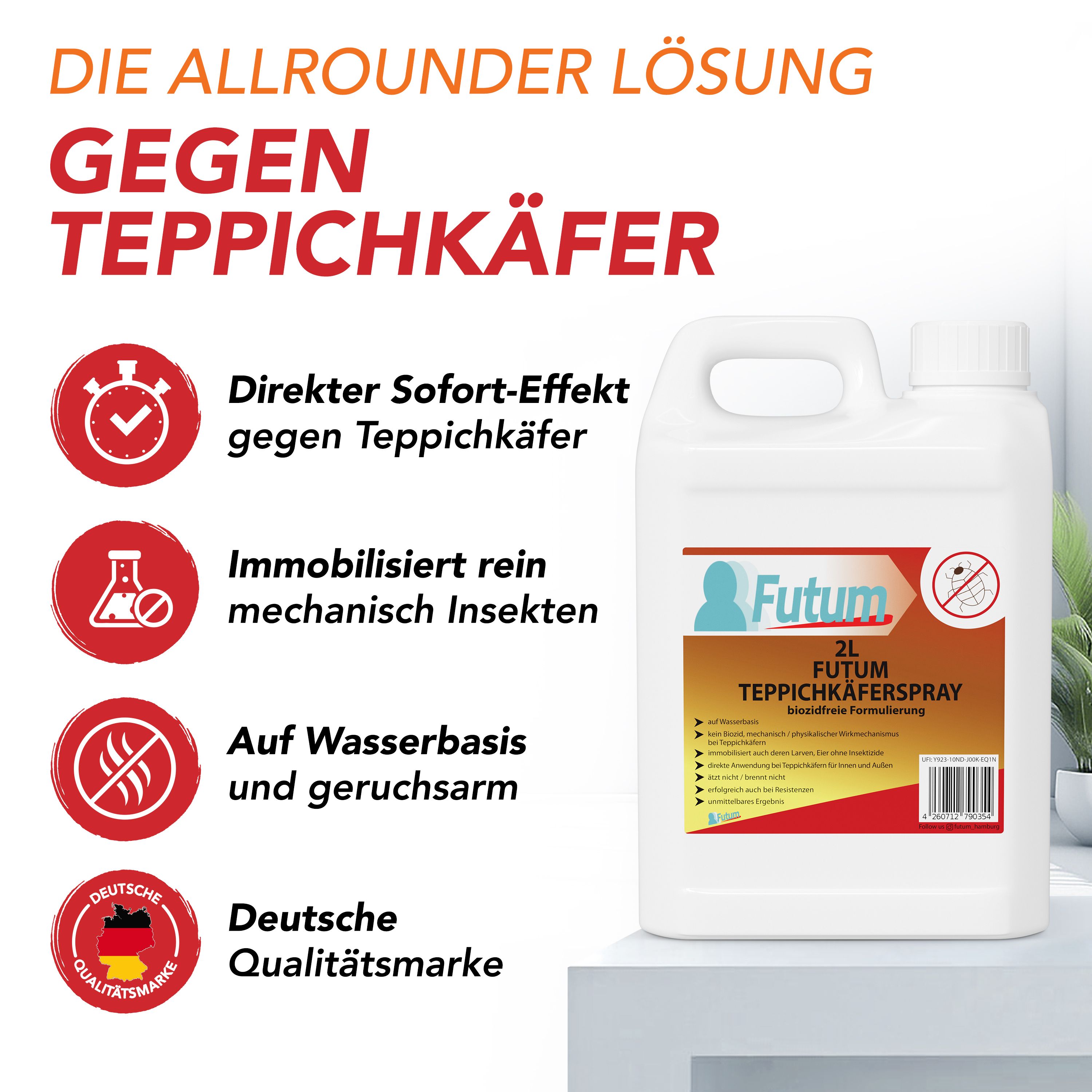 FUTUM 3x2L Teppichkäferspray