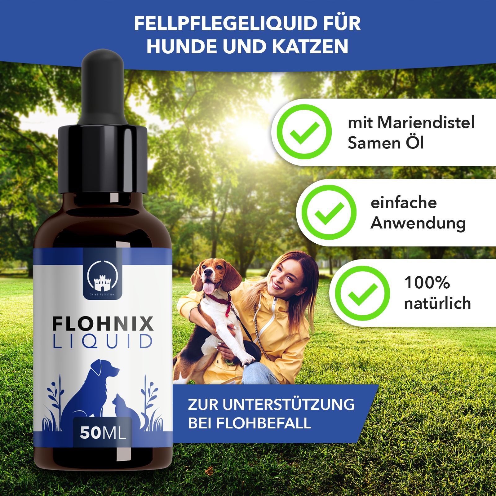 Saint Nutrition® | Läuse und Flöhe Liquid für Tiere