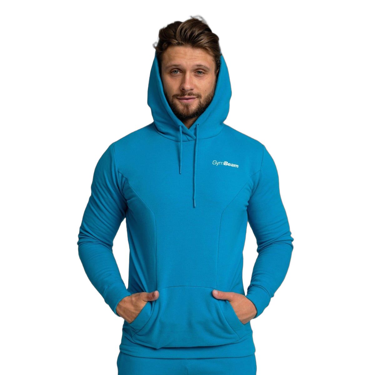 GymBeam Hoodie Herren regular mit Kapuze, Langarm und Modell Aquamarine 1 St