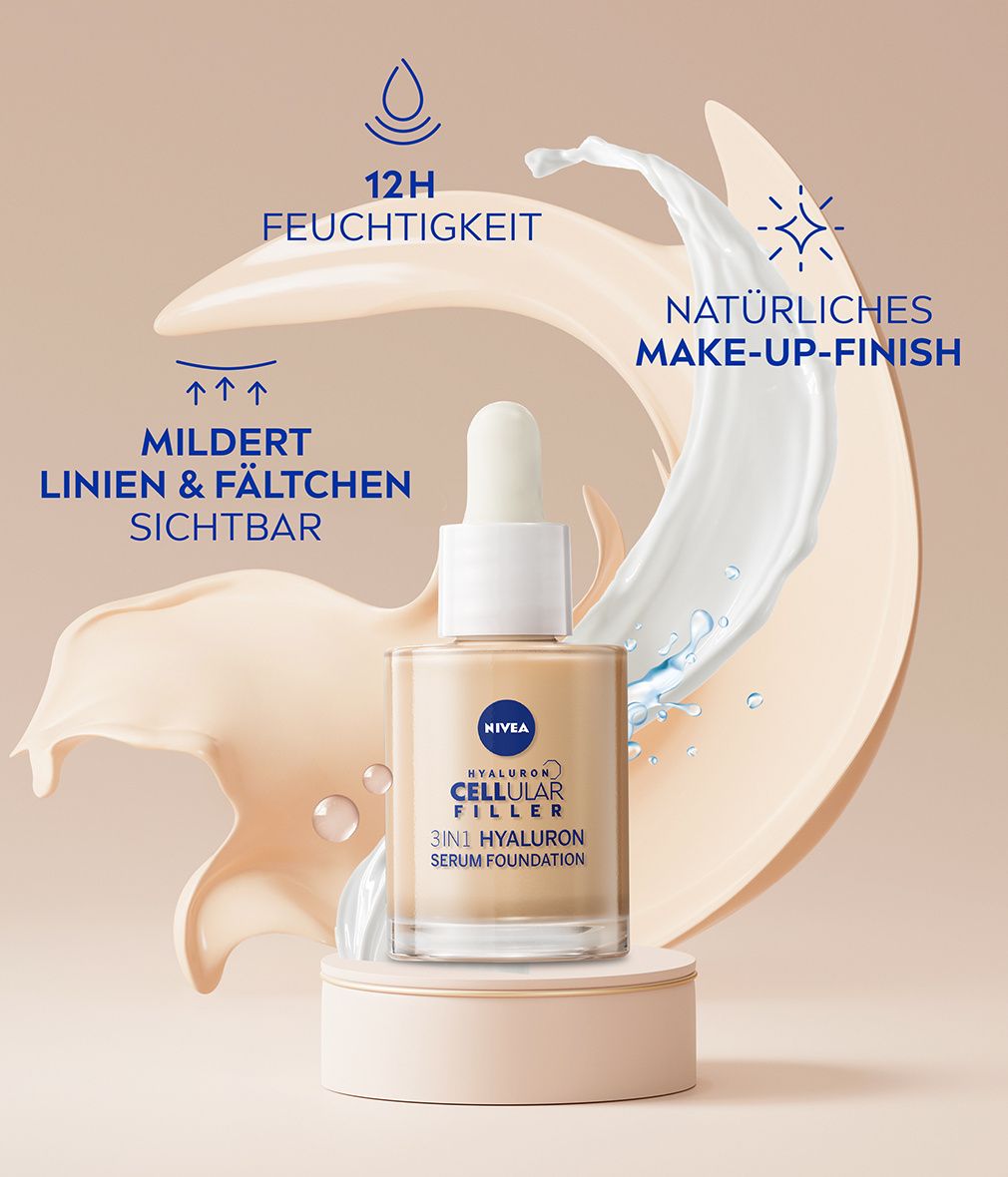 NIVEA Cellular 3in1 Hyaluron Serum Foundation Mittel