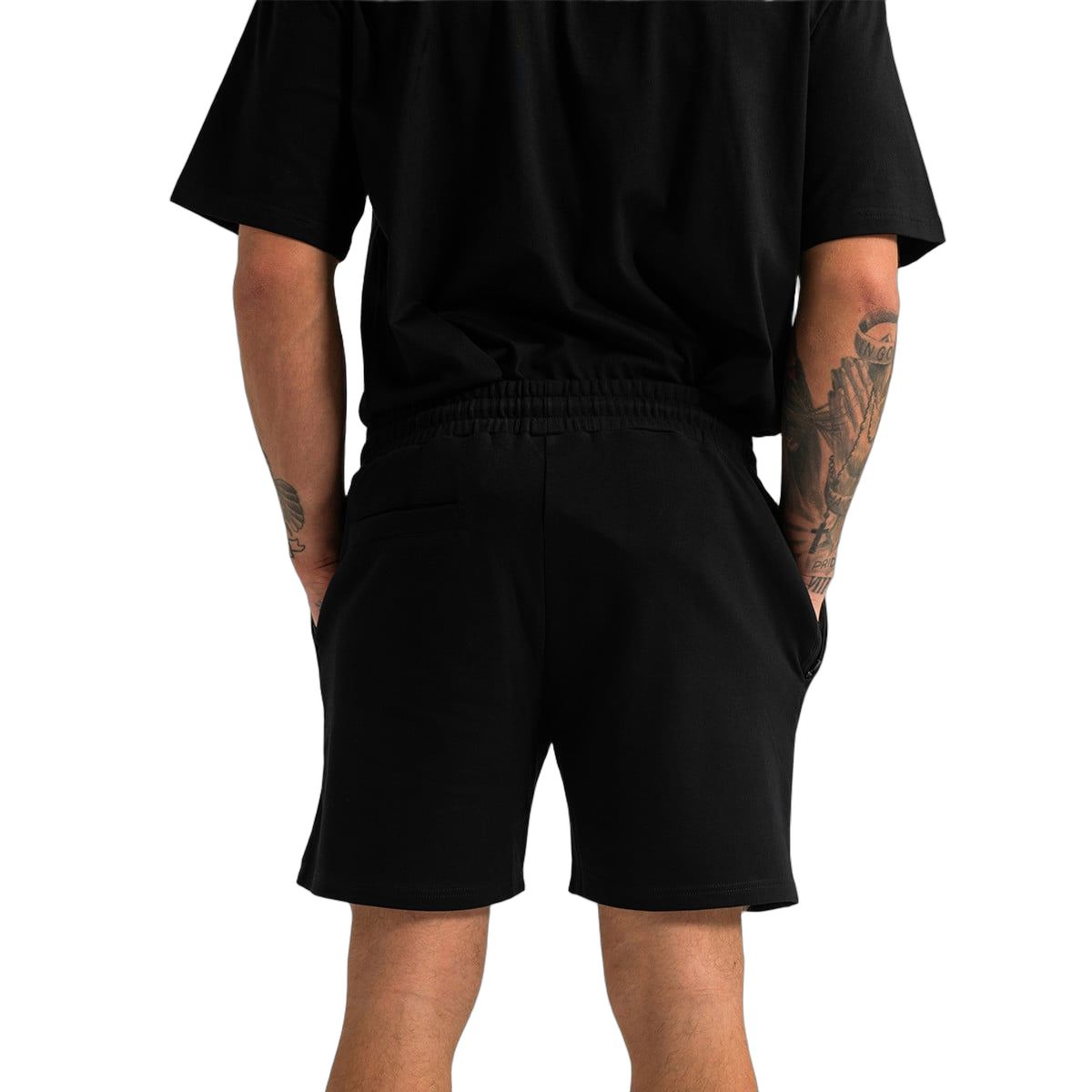 GymBeam Shorts Herren regular Limitless Schwarz mit Kordelzug und Taschen