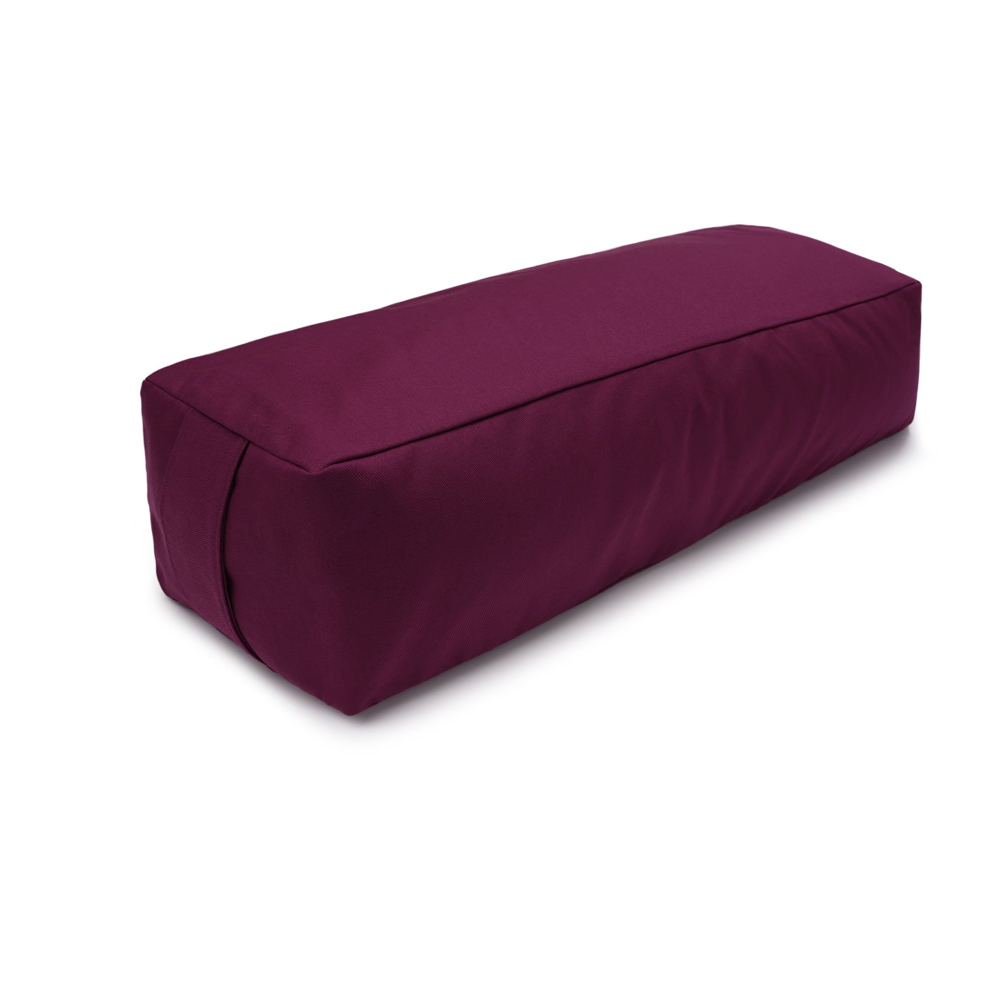 Rechteckiges, auberginefarbenes Yogabox Bolster.