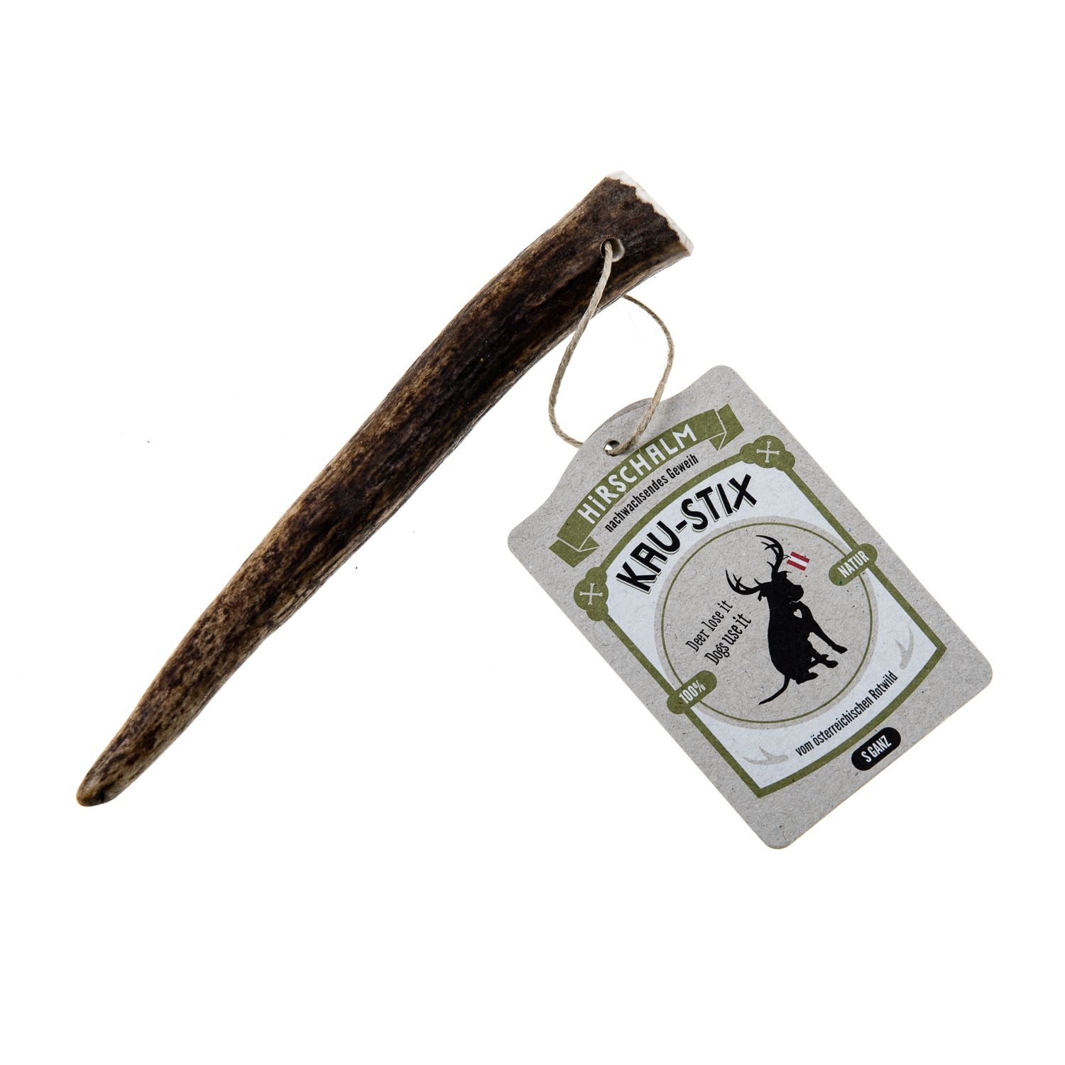 Hirschalm Kau-Stix Rothirsch Ganz S, Kauknochen für Hunde 1 St