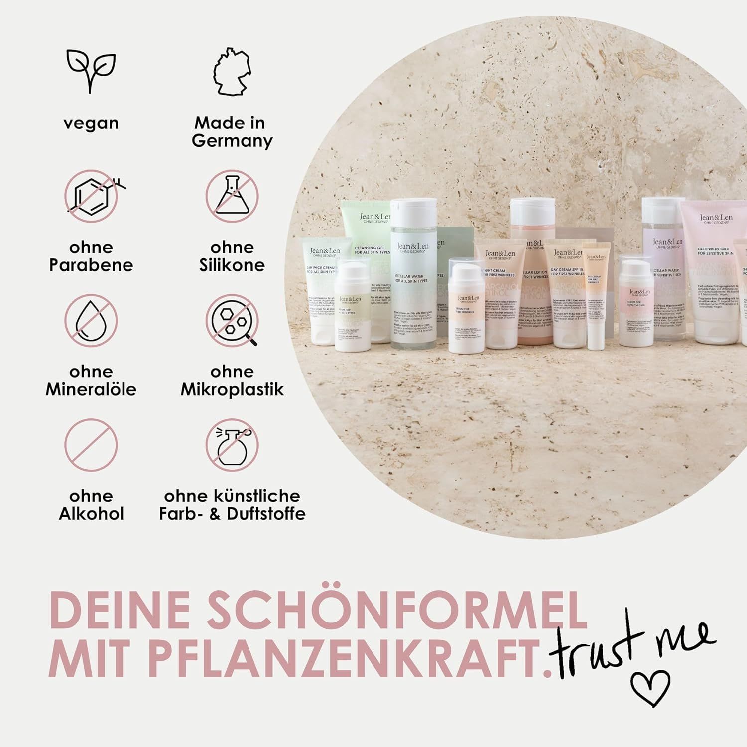 Jean & Len Parfumfreies Mizellenwasser Mandel & Niacinamide