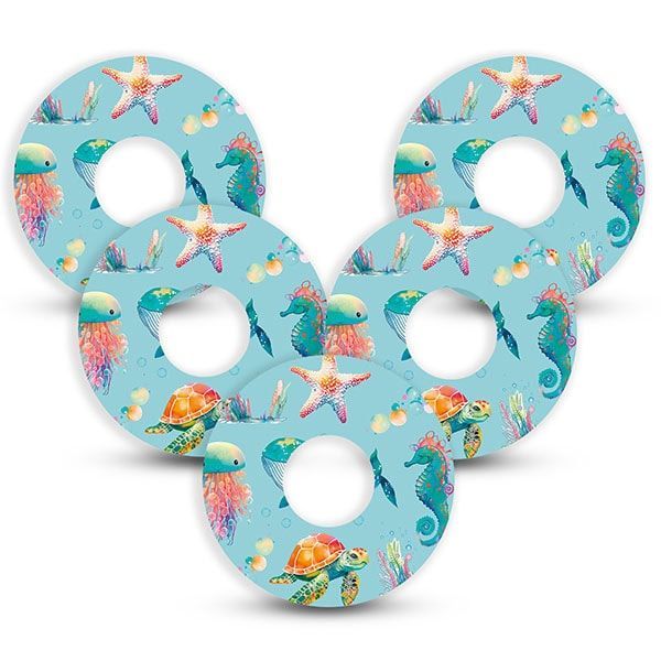 Diasticker® Freestyle Libre 3 / 3 Plus Fixiertapes "Sea Animals"