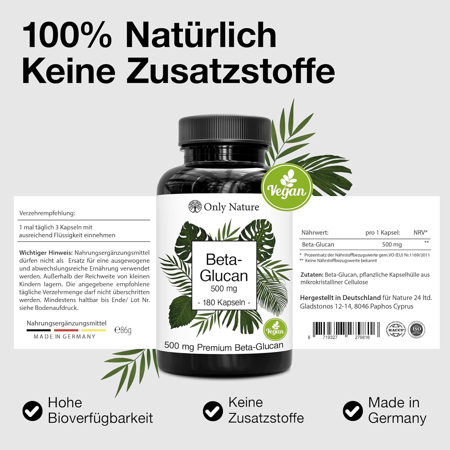 Only Nature Beta Glucan Kapseln