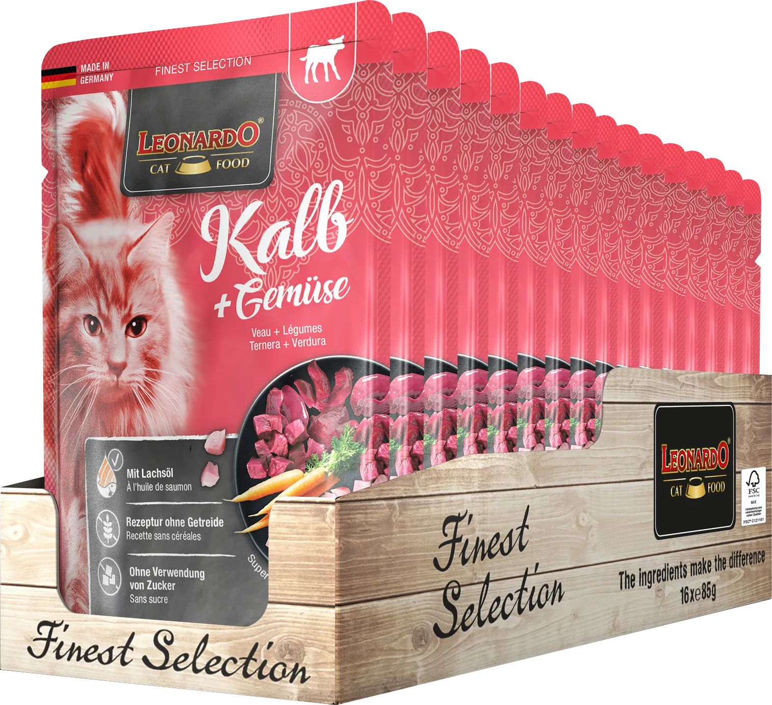 Leonardo Frischebeutel - Kalb + Gemüse 16x85 g