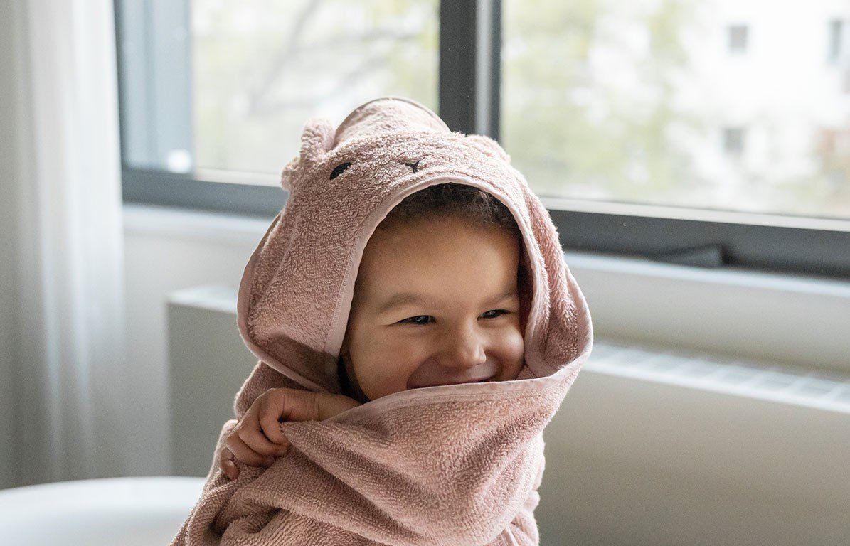 Kapuzenhandtuch Hase Rose