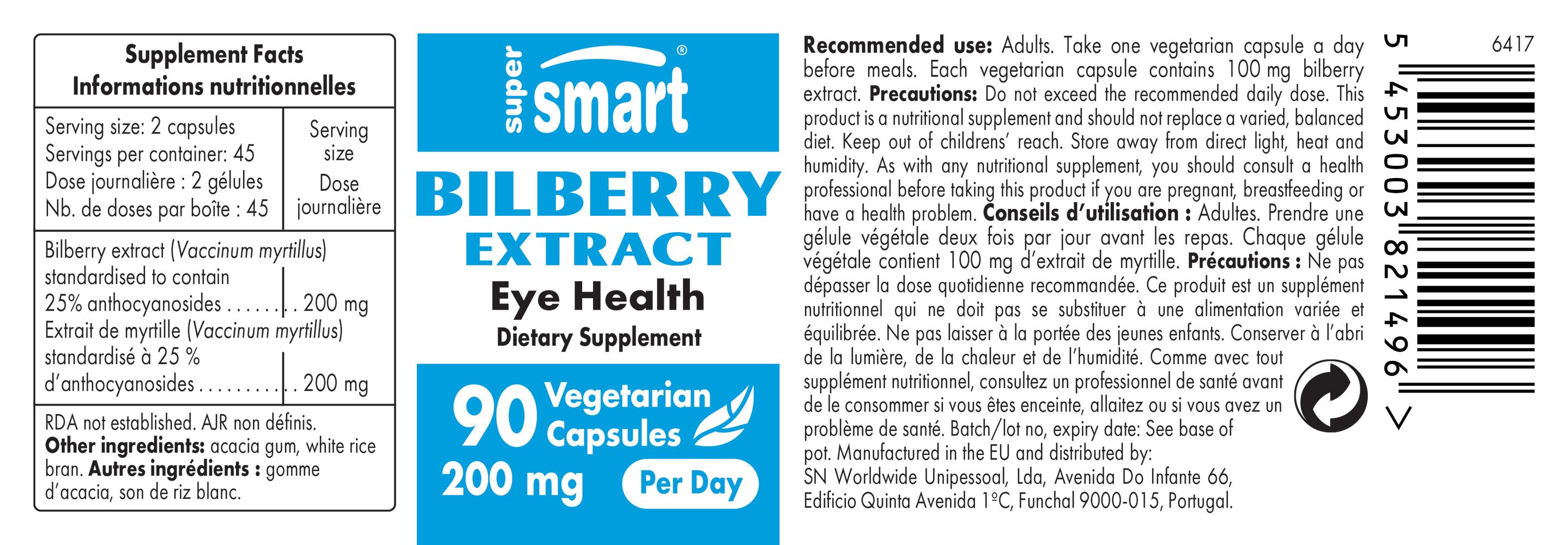 SuperSmart - Bilberry Extract 90 St