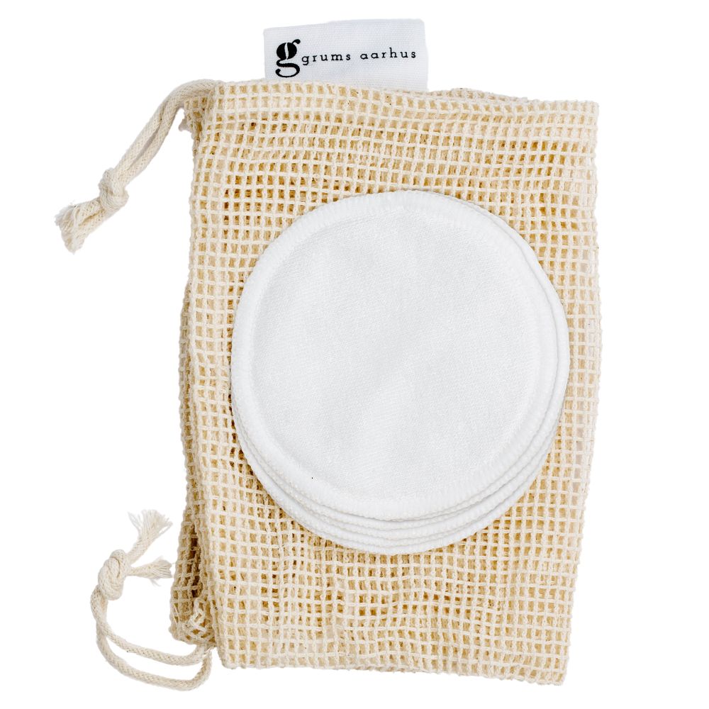 grums reusable bamboo cotton pads (7 pcs. + laundry bag)