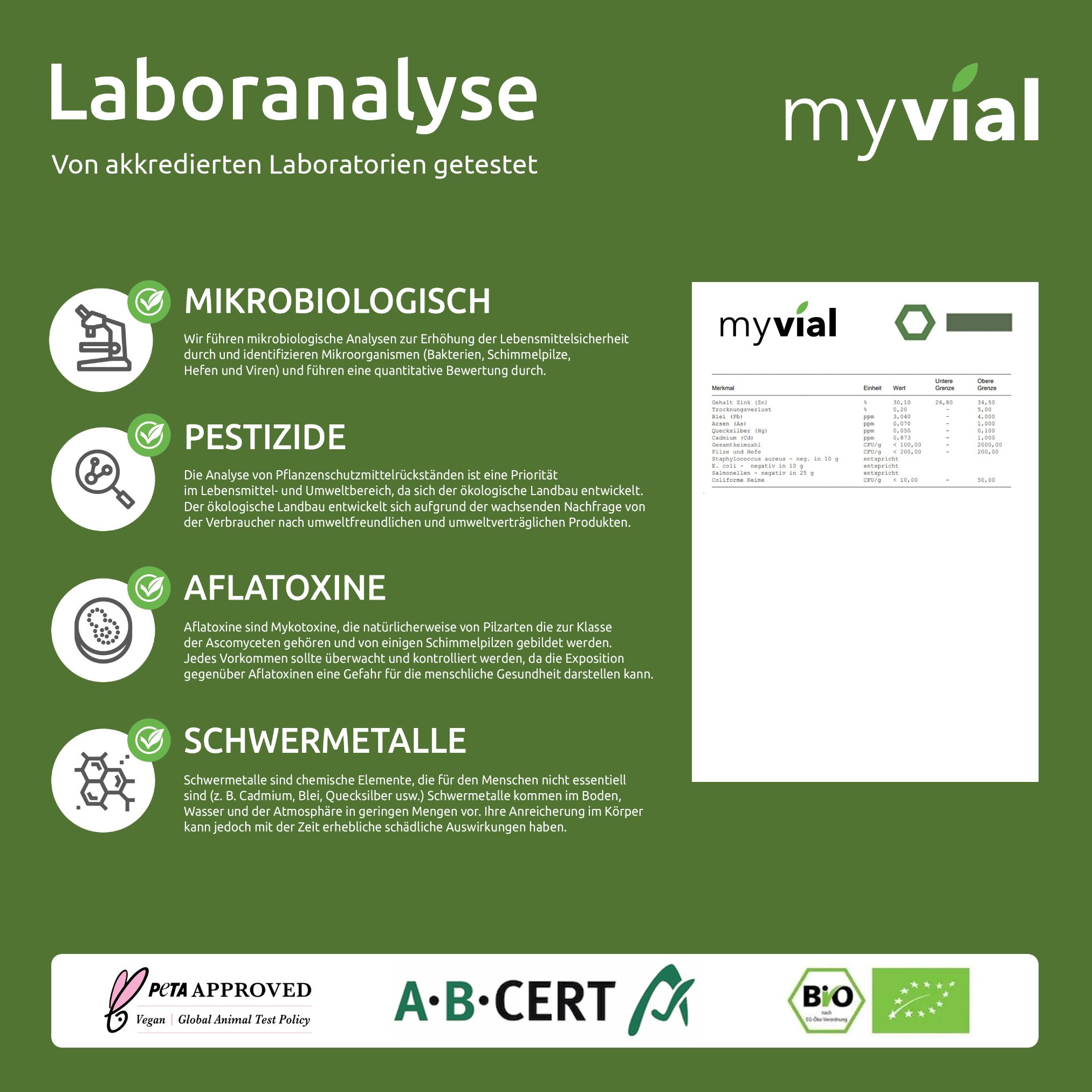 myvial® Zink Tabletten 25 mg hochdosiert - veganes Zinkbisglycinat 365 St