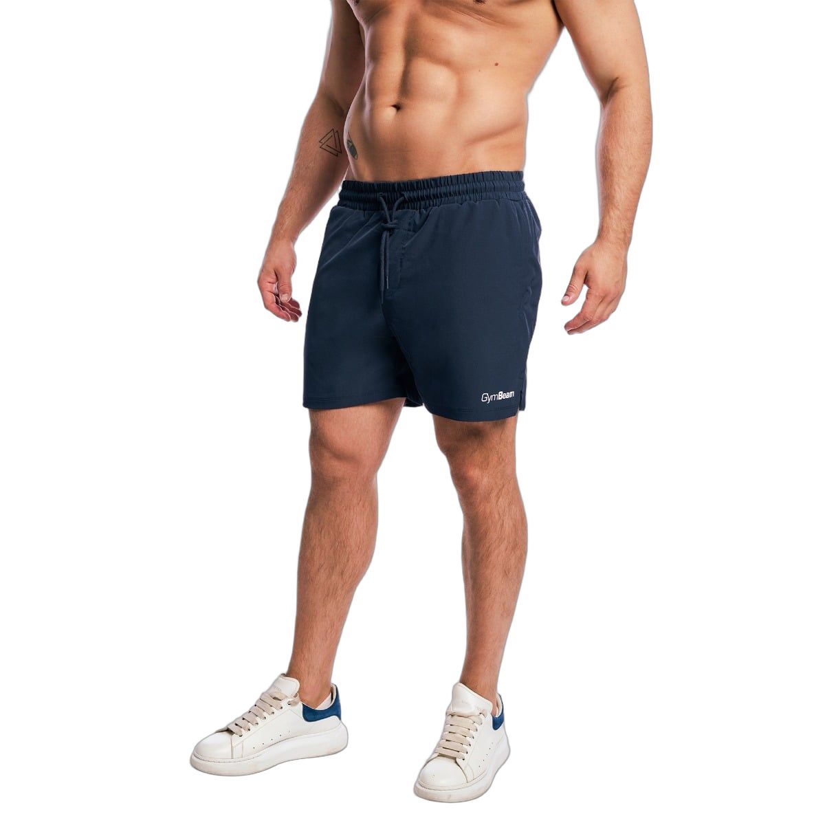 GymBeam Shorts Herren Regular Fit, Kordelzug und Reißverschlusstaschen Nightfall