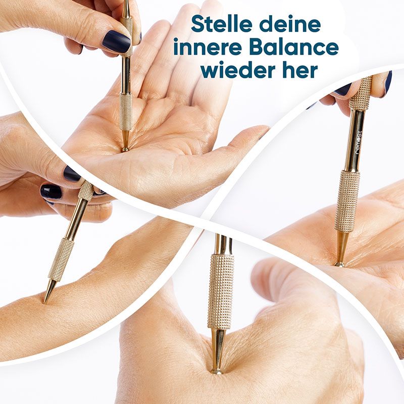REMOS Akupressurstift, 10 cm, Messing, Ø 1.5 / 3.5 mm