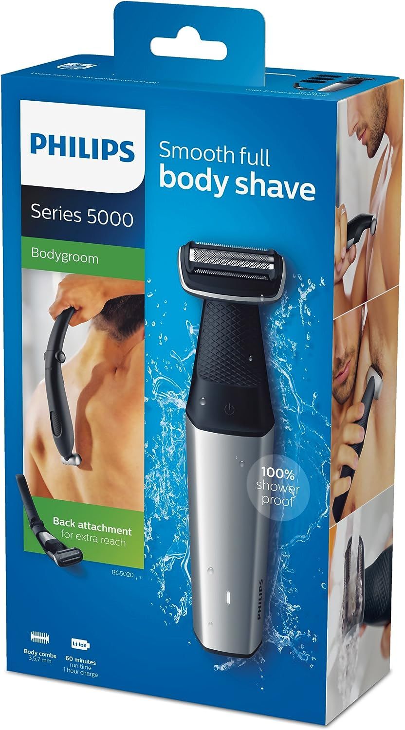 Philips Bodygroom Series 5000 mit Aufsatz für Rückenhaarentfernung