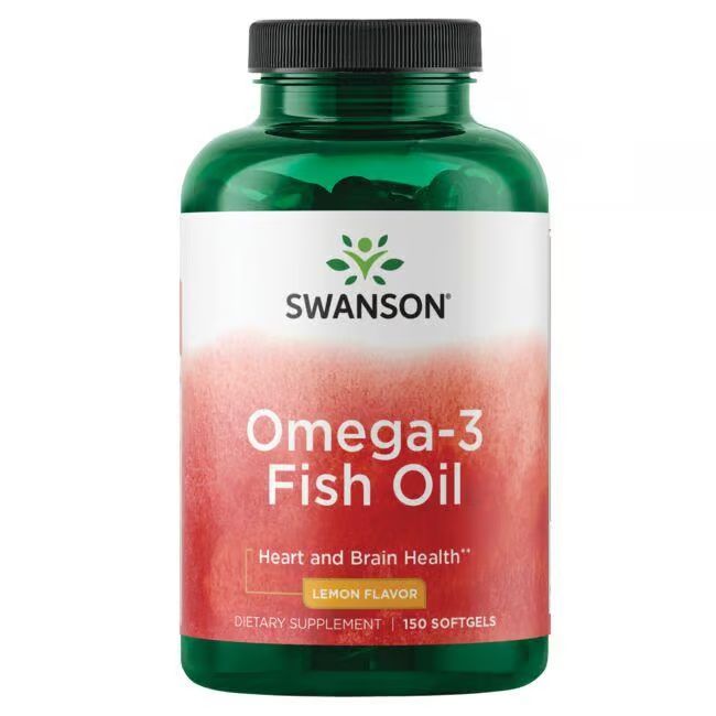 Swanson Omega-3-Fischöl- Zitronengeschmack 150 Pc