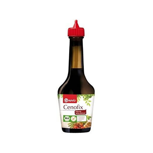Flasche Cenovis Cenofix universell Würzmittel mit rotem Tropfverschluss.