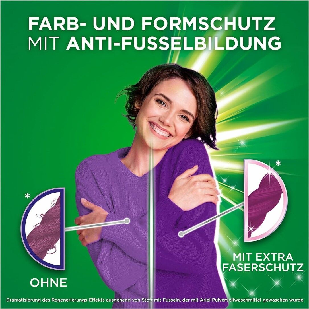 Ariel Waschmittel Pods All-in-1, Color+ Extra Faserpflege Waschmittel, 68 Waschladungen, Farbschutz