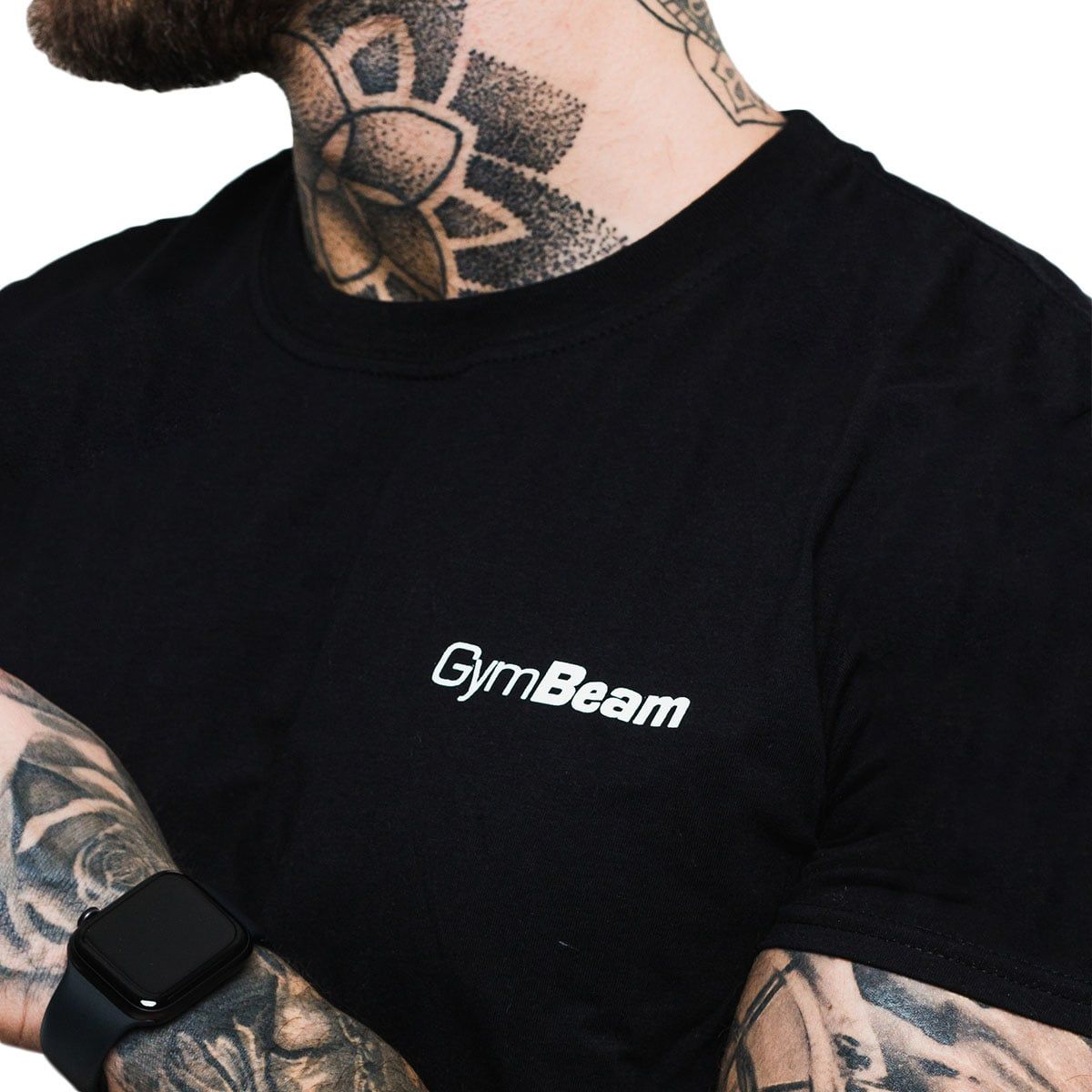 GymBeam T-Shirt Herren Regular Kurzarm Black
