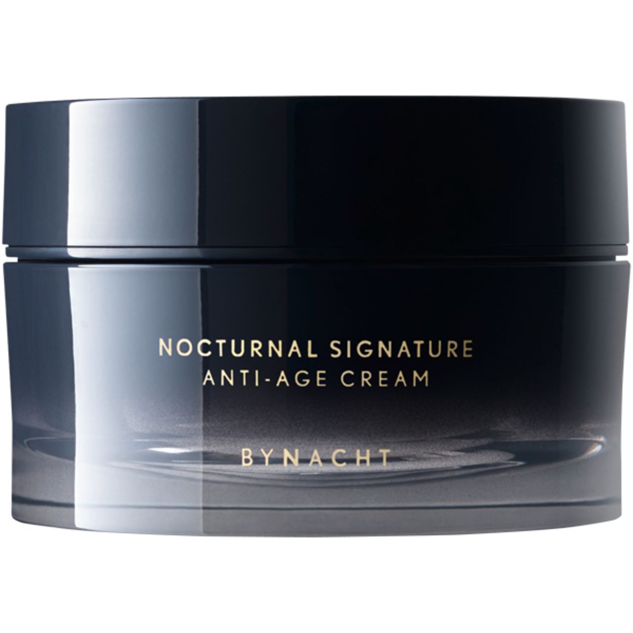Creme-Tiegel. Aufschrift: Nocturnal Signature Anti-Age Cream, Bynacht.