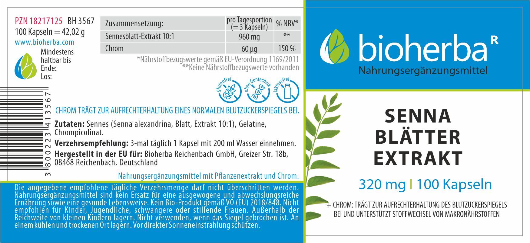 Bioherba Senna Blätter Kapseln