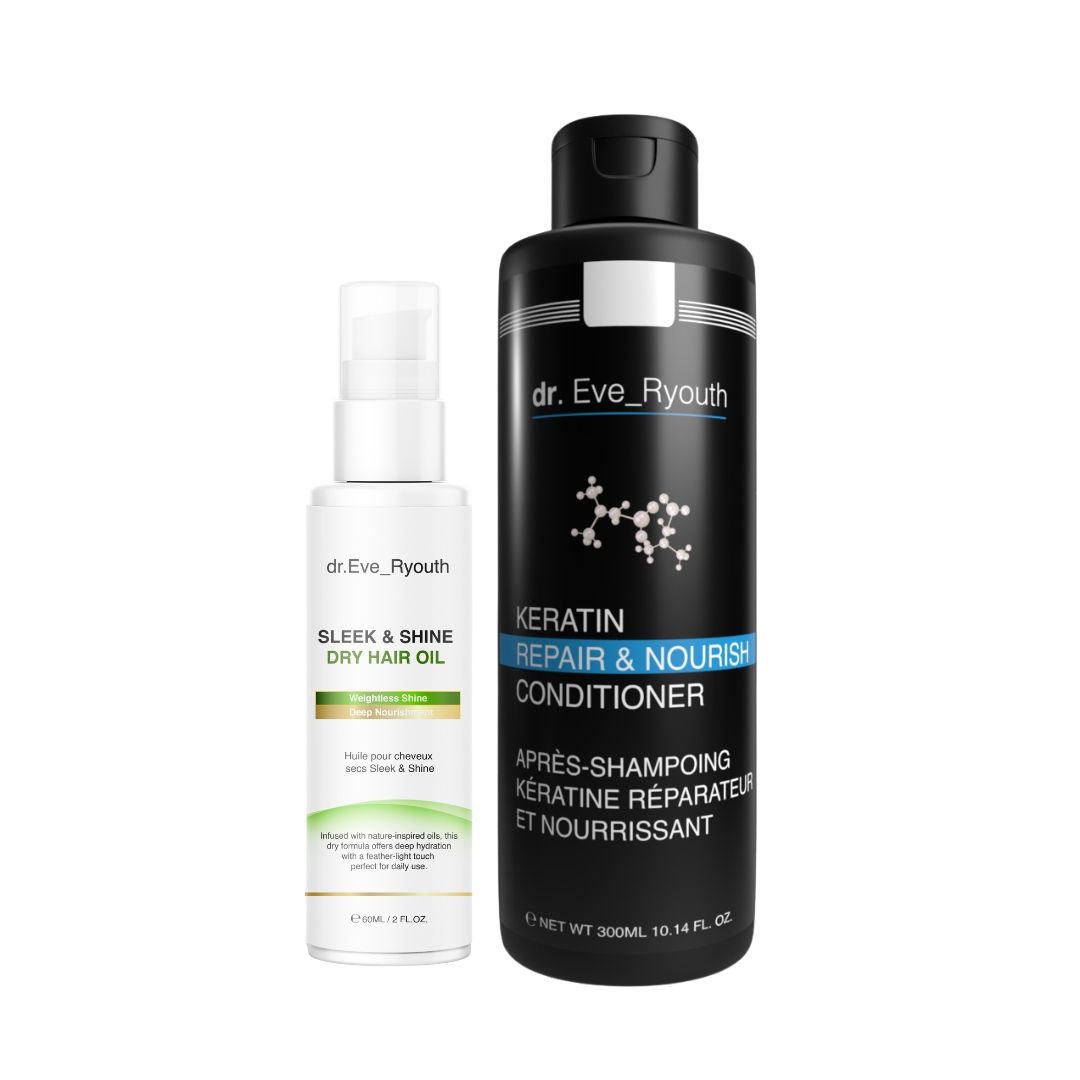 Dr. Eve_Ryouth Balsamo alla cheratina + olio per capelli lisci e lucenti