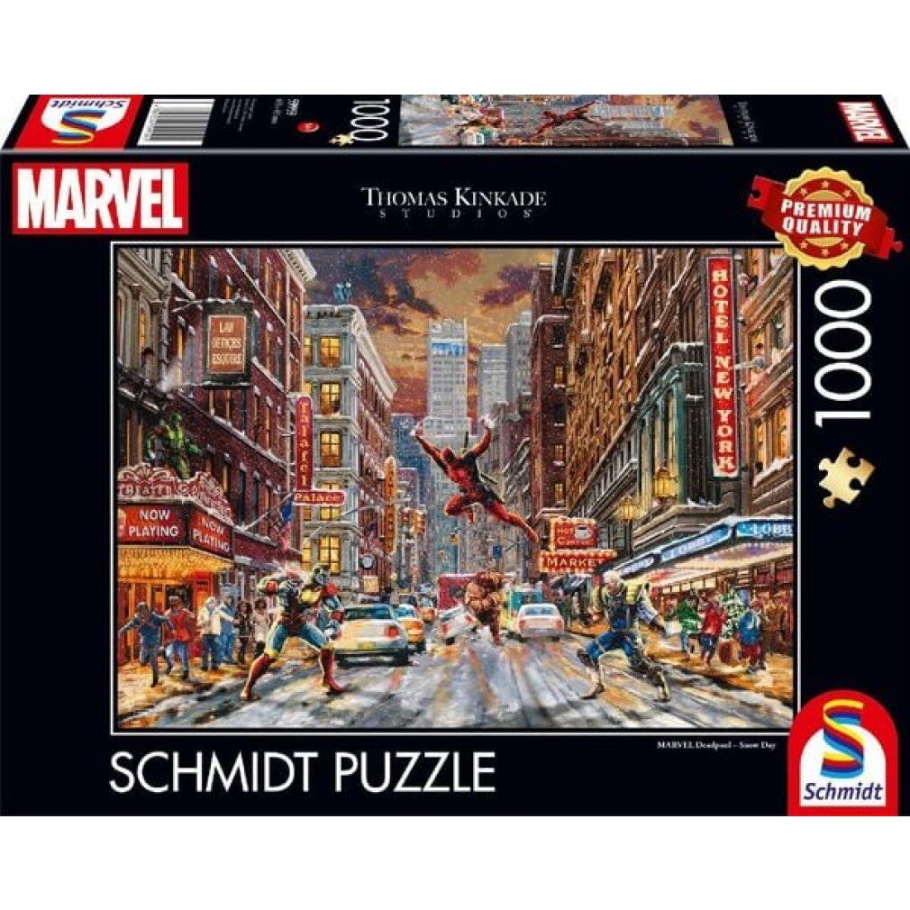 Studi Thomas Kinkade: Marvel - Deadpool, Giorno di neve (1000 pezzi)