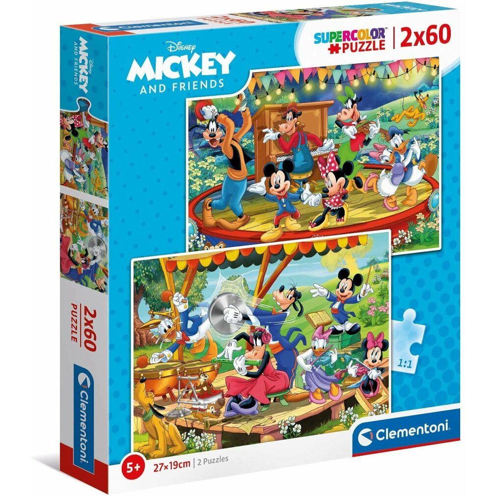 clementoni Puzzle Mickey und Freunde 2x60 Teile