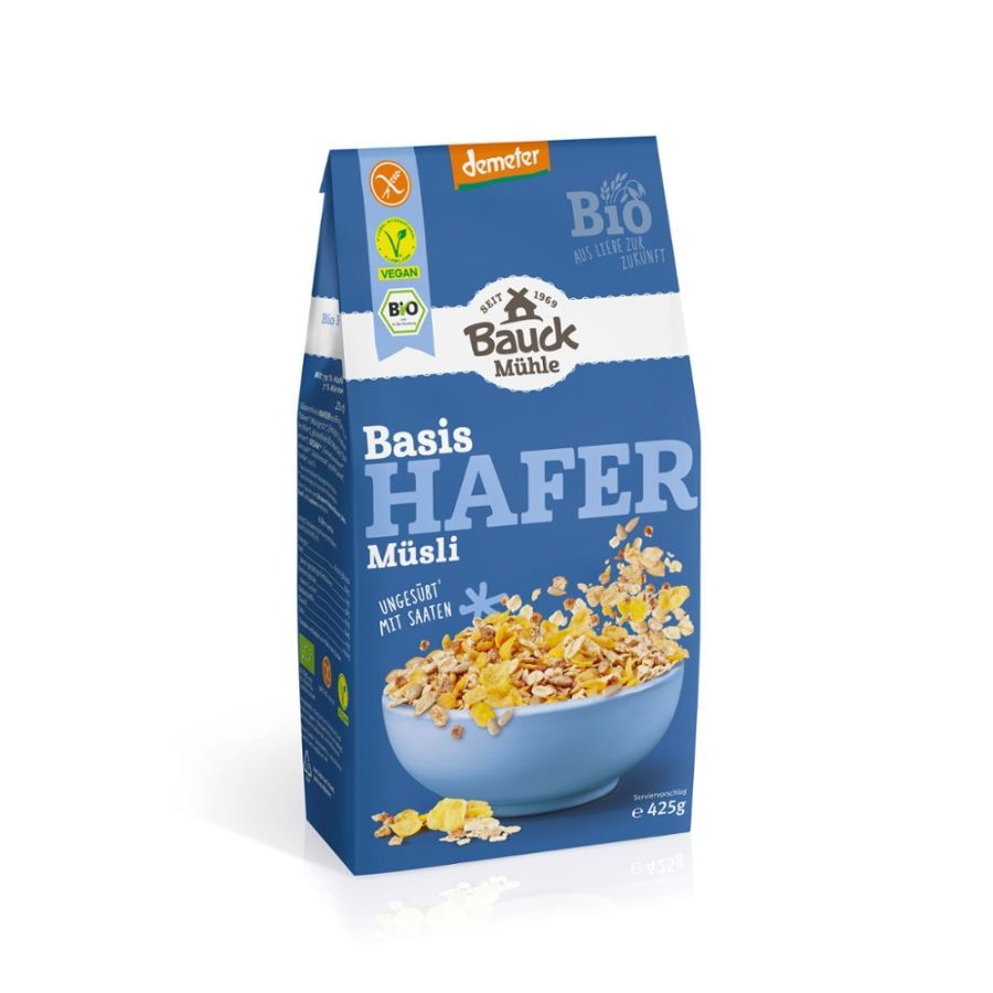 Bauck Mühle Hafer Müsli Basis glutenfrei Demeter Bio