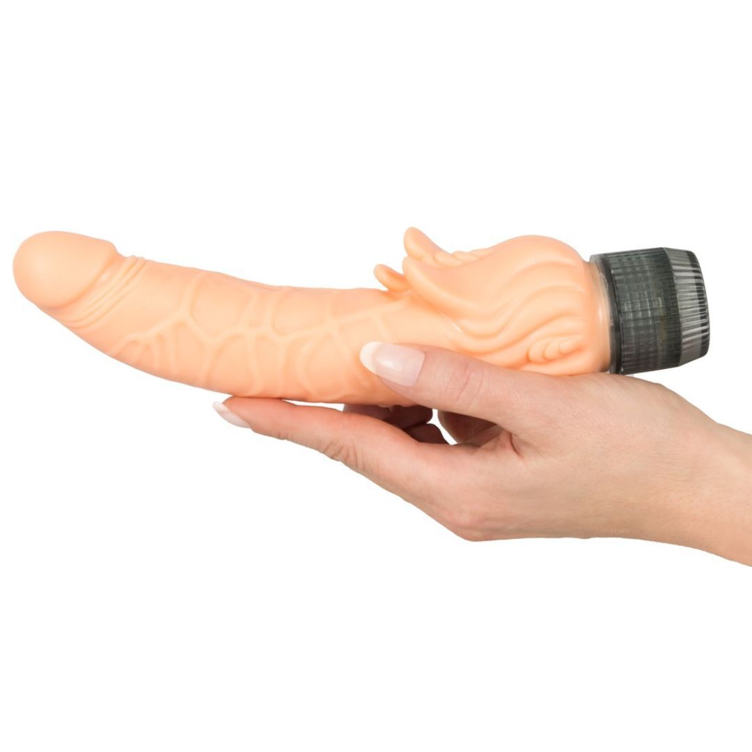 Naturvibrator „Diabolo“ mit Kitzel-Zungen | Ausgeprägte Eichel und Äderung | You2Toys