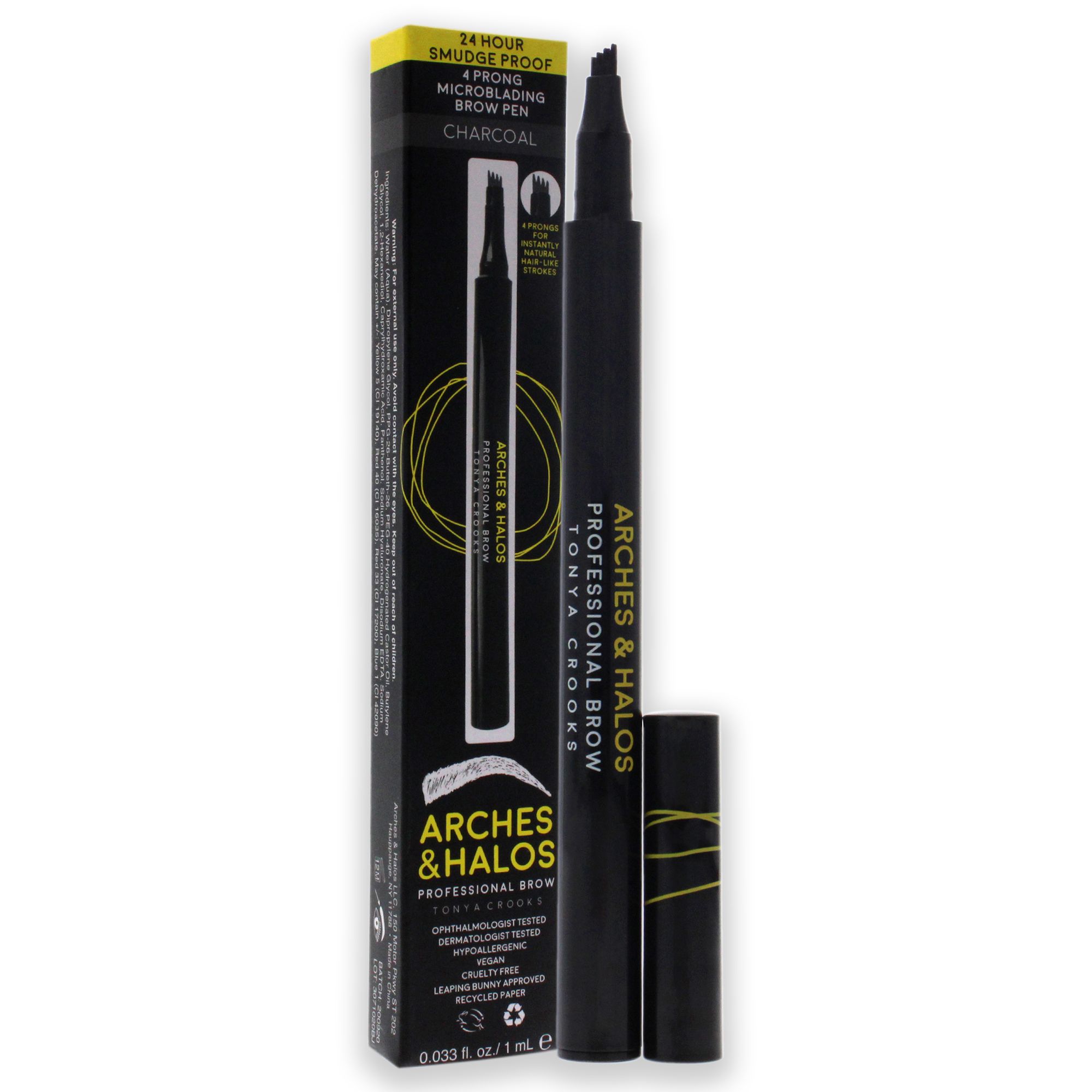 4 Prong Microblading Augenbrauenstift - Charcoal von Arches and Halos