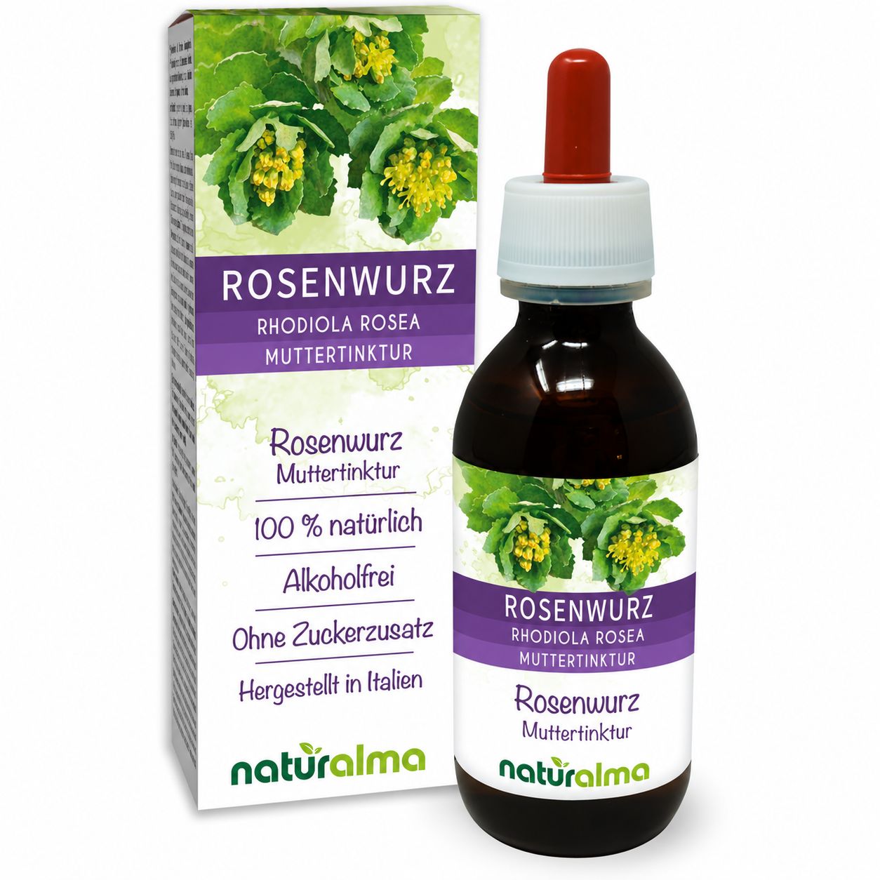 Naturalma Rosenwurz (Rhodiola rosea) alkoholfreie Tropfen 120 ml