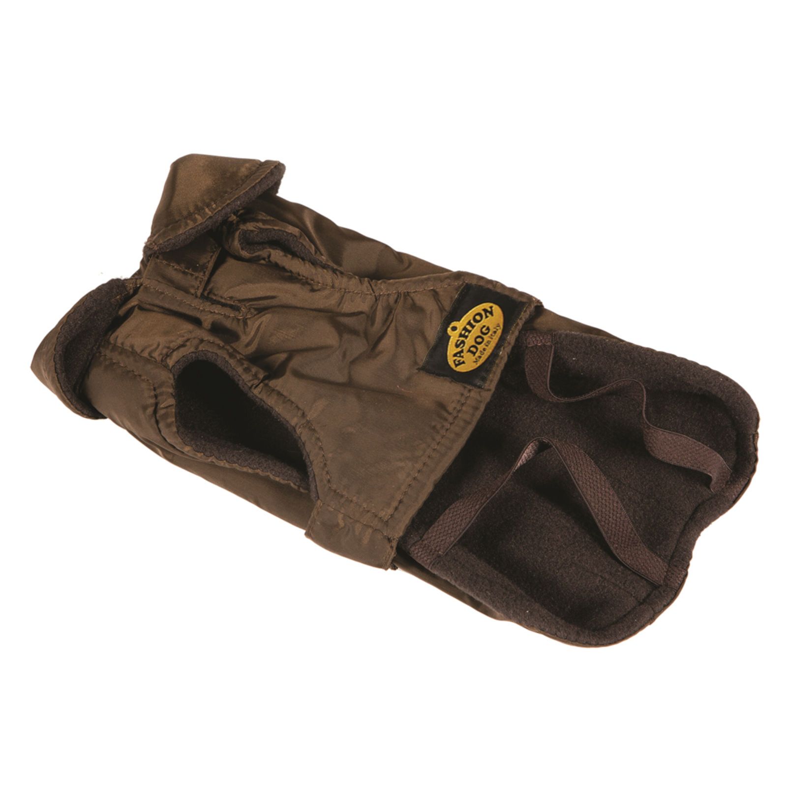 Fashion Dog Hunde-Regenmantel mit Fleecefutter - Braun - 47 cm
