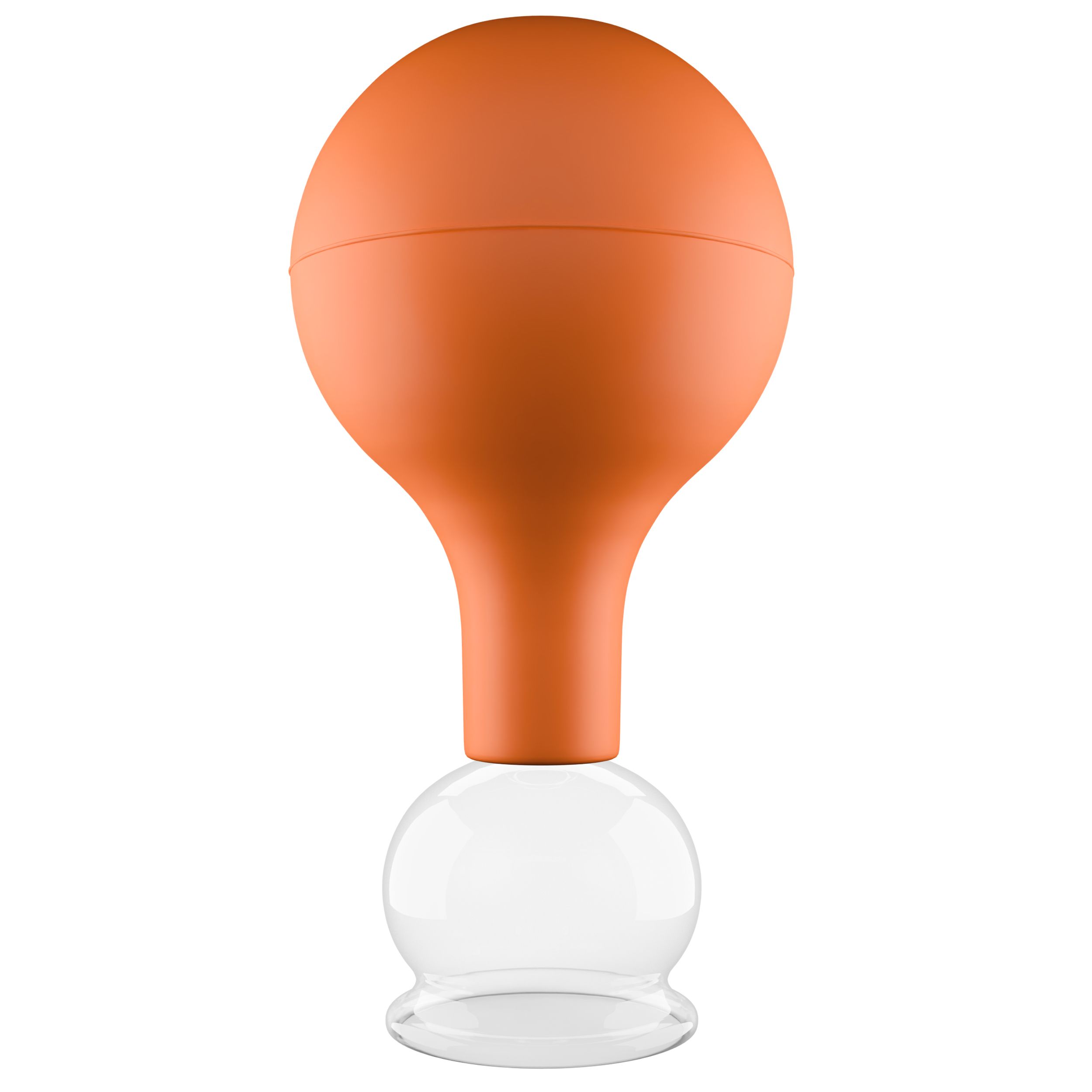 Pulox Schröpfglas aus Echtglas mit Saugball - 32mm in Braun