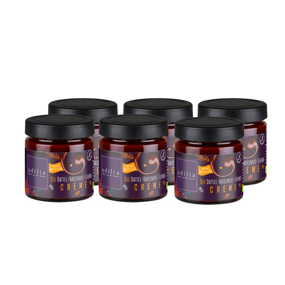 odilia Dattel Haselnuss Schoko Creme 6x200 g Brotaufstrich