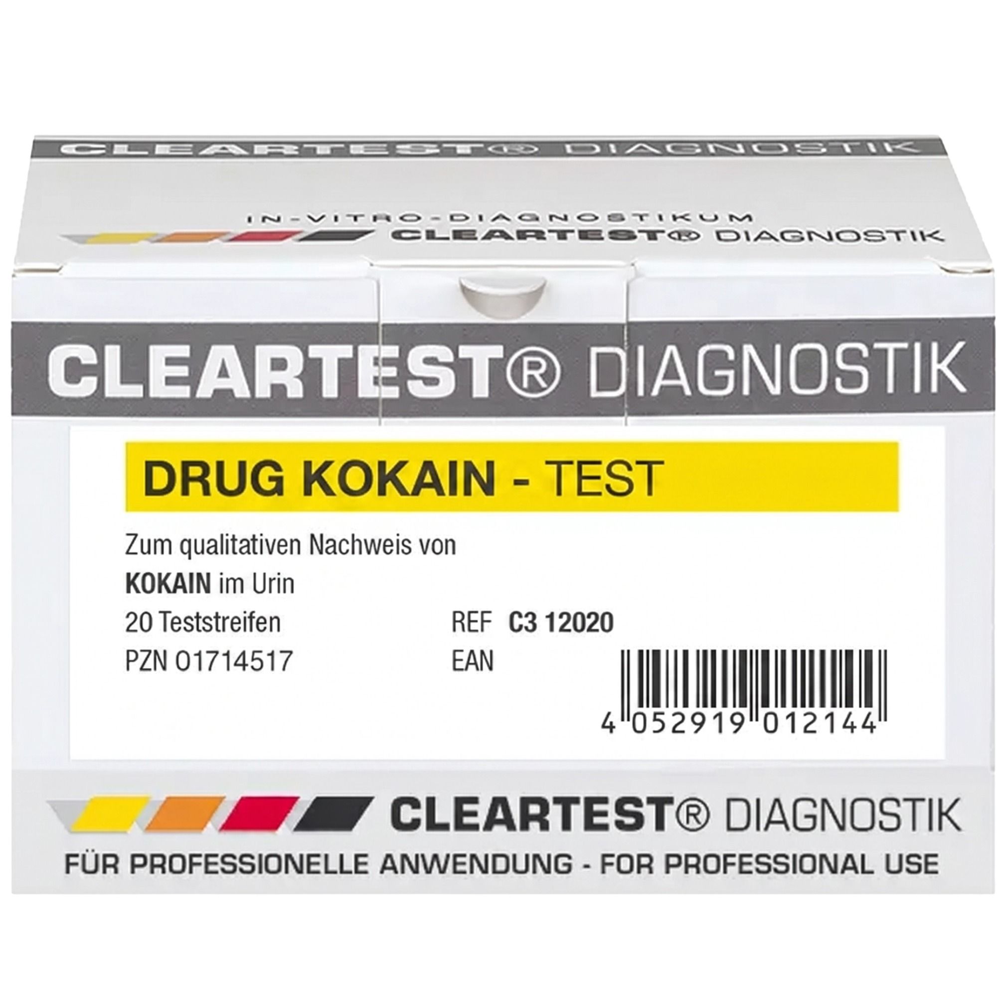 Cleartest Drogentest Kokain Urintest für professionelle Anwendung 20 St Kombipackung