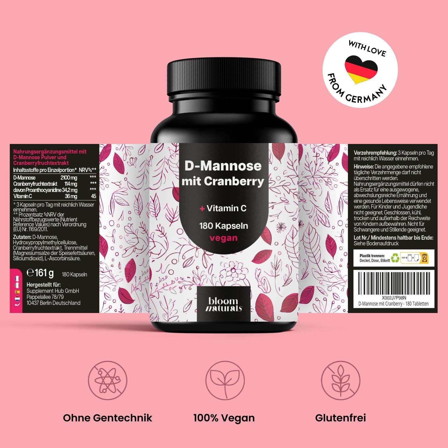 D-Mannose mit Cranberry & Vitamin C