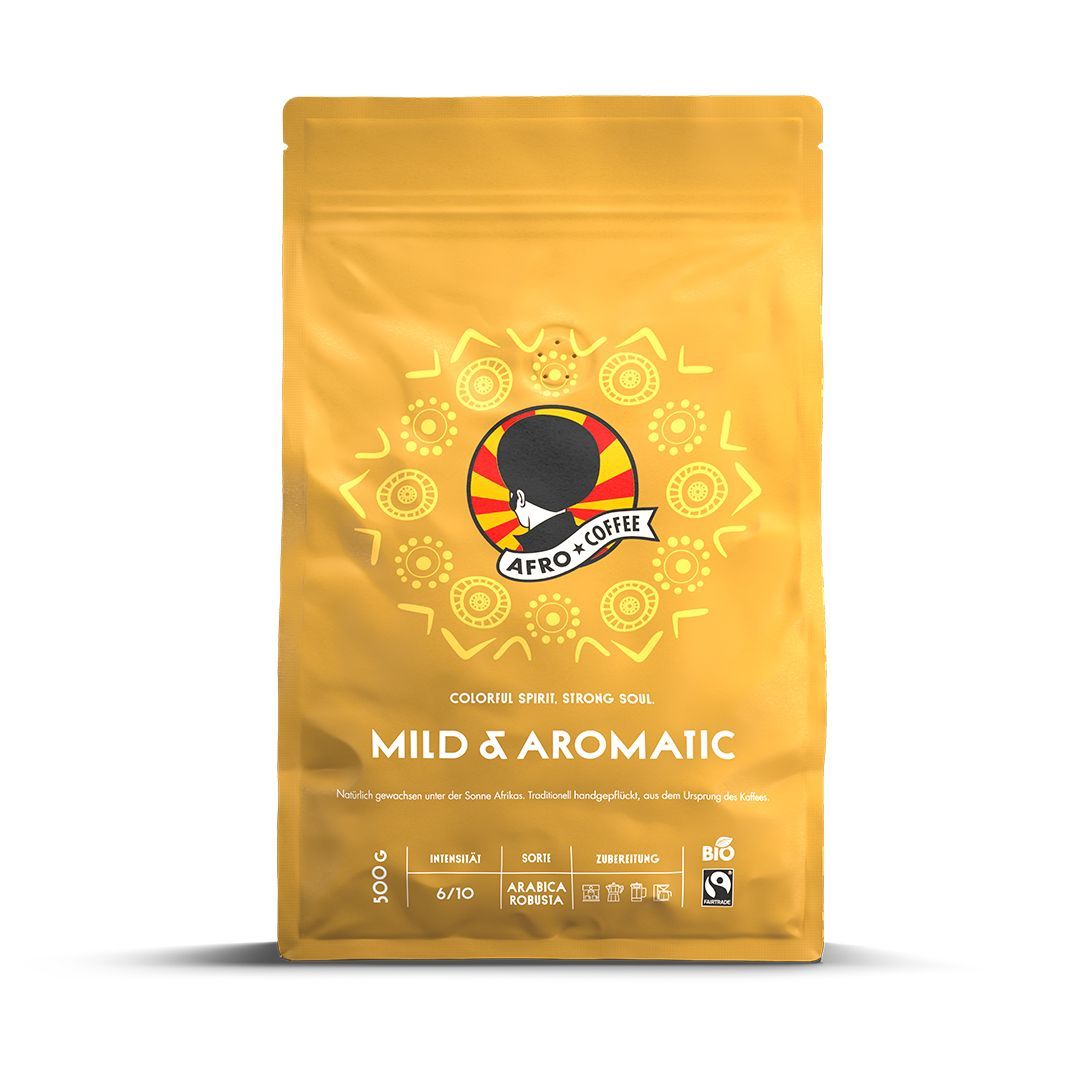 Bio Afro Coffee Mild & Aromatic Premium Kaffeebohnen 500 g