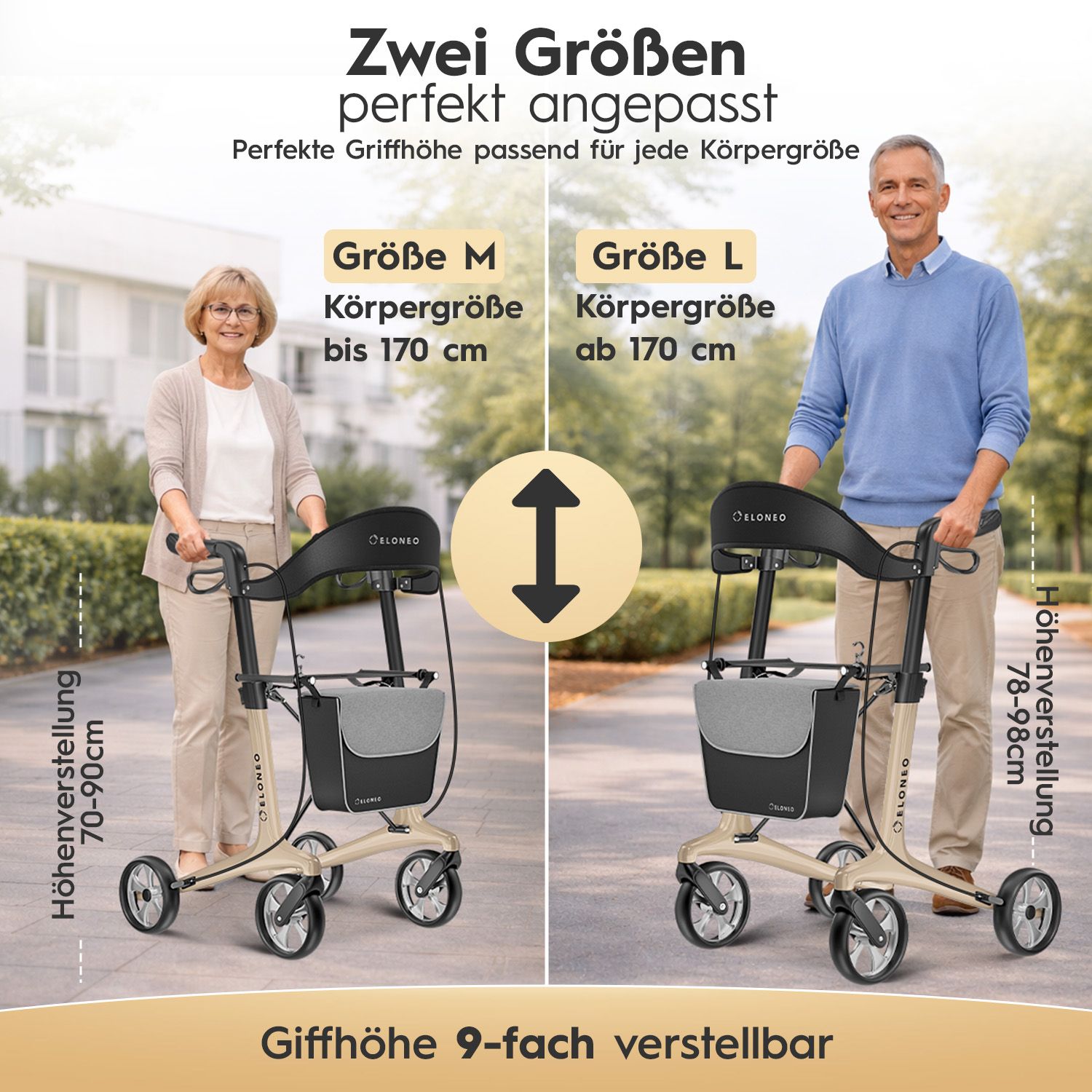 ELONEO Carbon Rollator - L