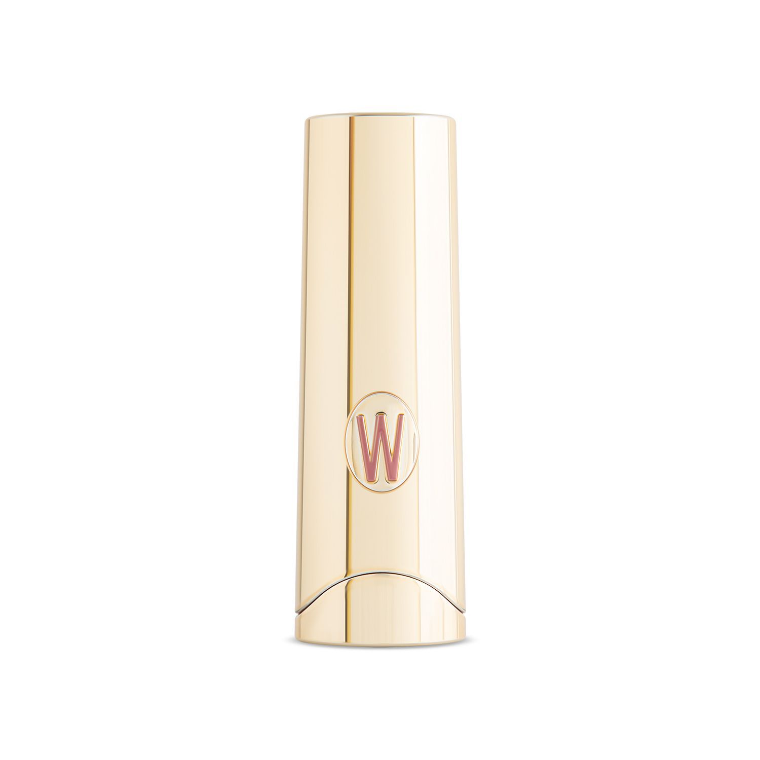 Rossetto dorato. Astuccio chiuso con logo 'W'. Marchio: WYCON cosmetics. Superficie lucida, forma cilindrica.