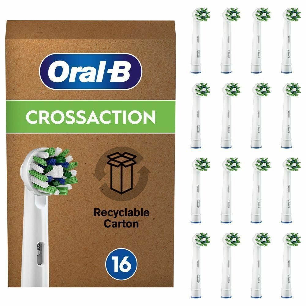 Oral-B Zahnbürstenkopf CrossAction Weiss 16 Stück