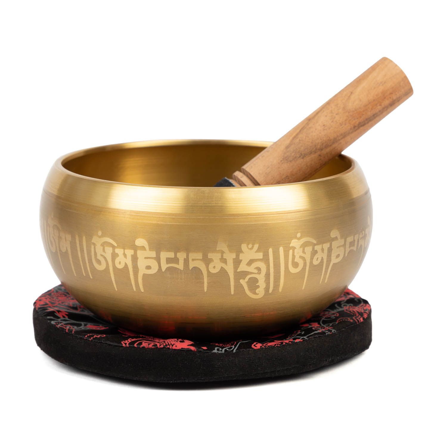 Indische Klangschale mit OM Design in Geschenkbox