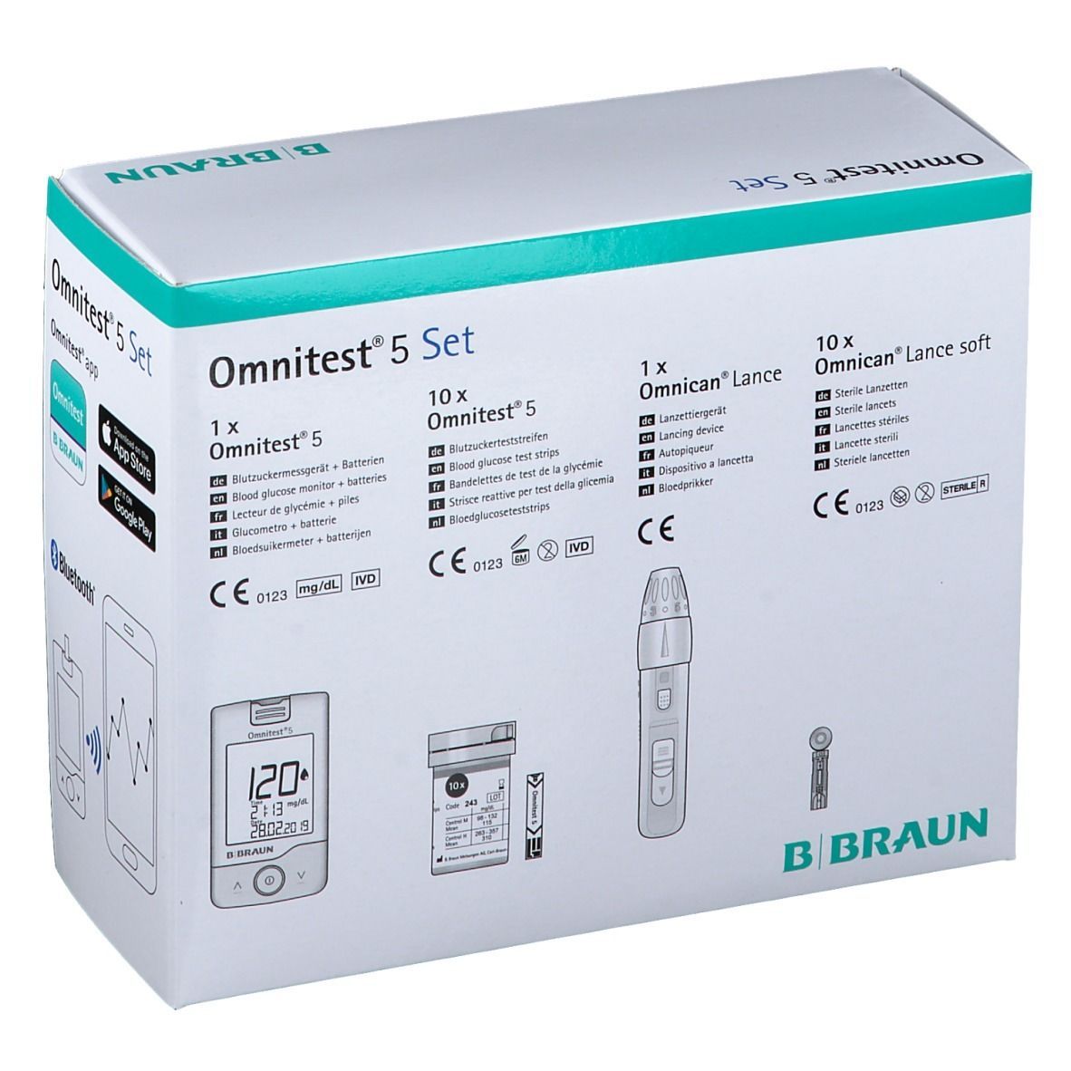 Omnitest® 5 Set mg/dl weiß