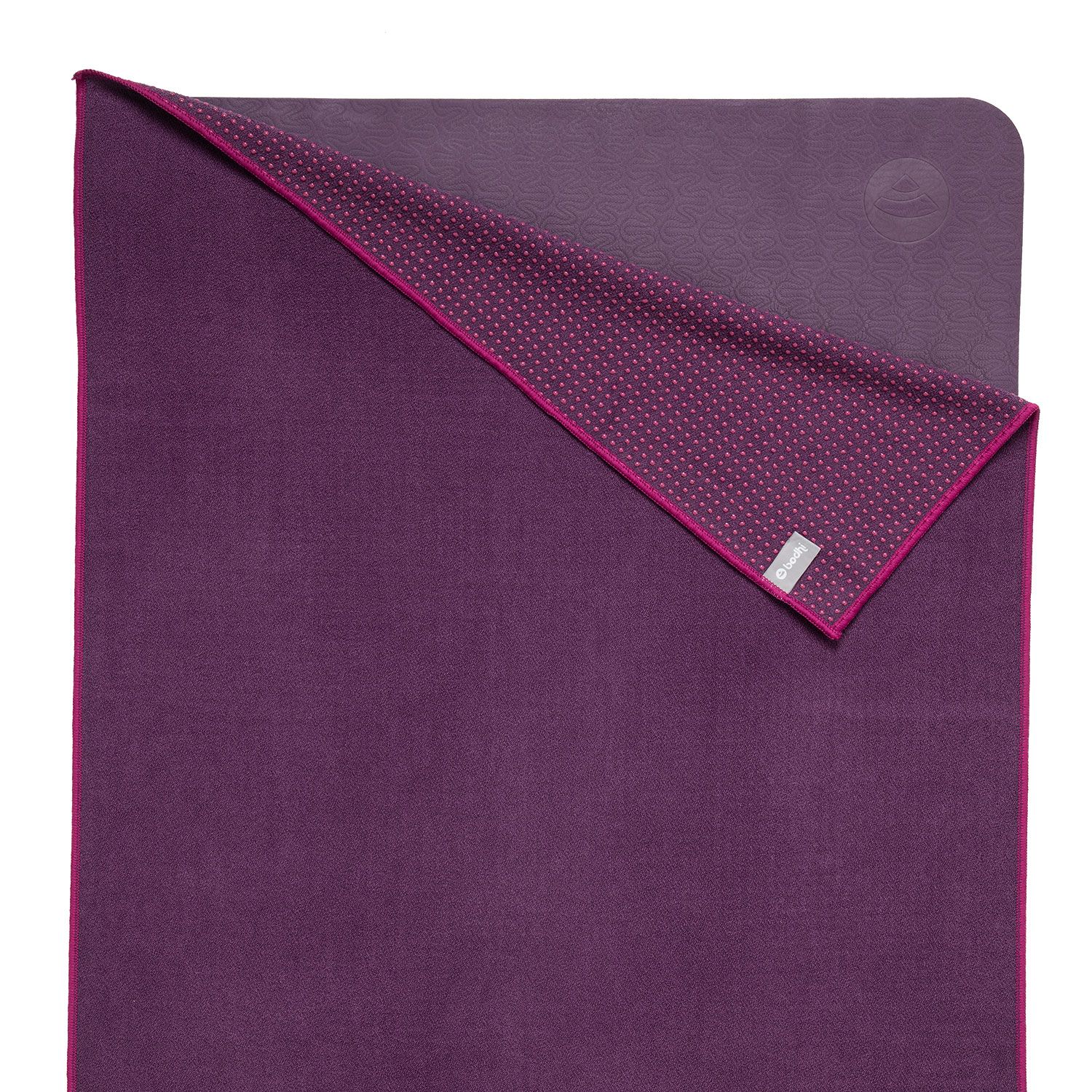 GRIP² Yoga Towel zweifarbig: aubergine mit Antirutschnoppen lila, 905-AL