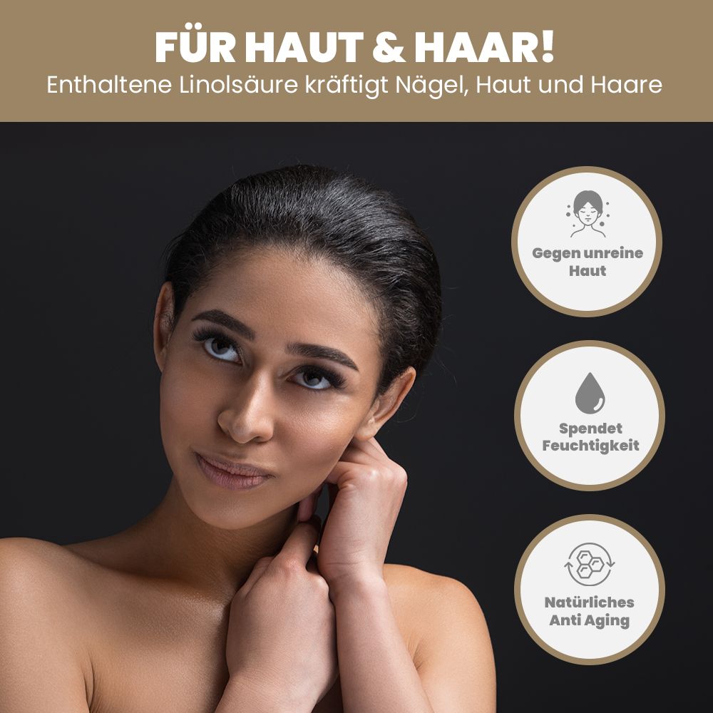 ARTE FIORI Bio Hanföl Gesicht kaltgepresst Vitamin E Retinol Öl Naturkosmetik
