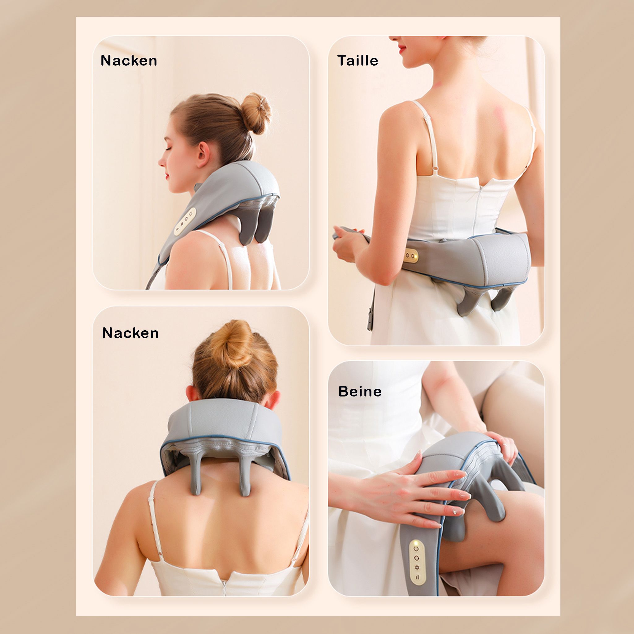 axion® Nacken-Massagegerät mit Tiefenwirkung und Wärmefunktion