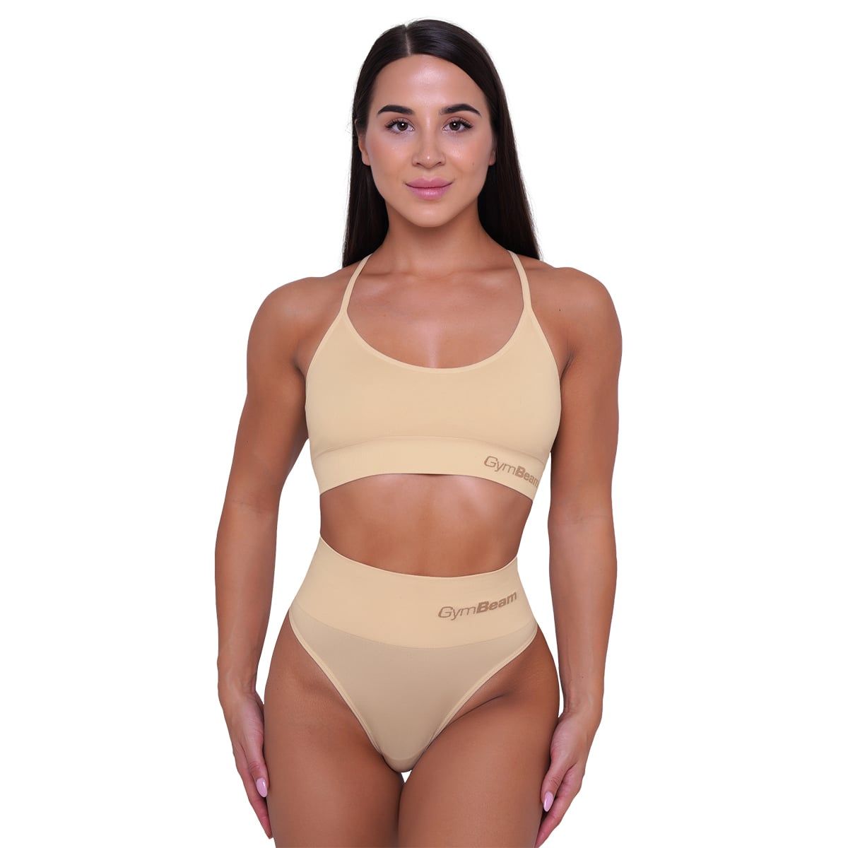 GymBeam Sport-BH Damen String mit verstellbaren Trägern in Nude